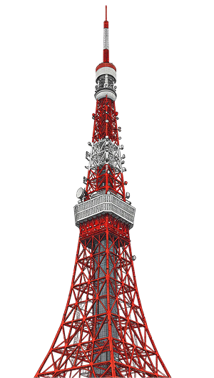 Pencil drawing of Tokyo Tower