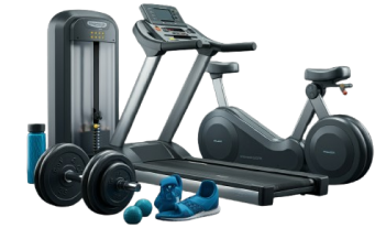 Set of gym equipment